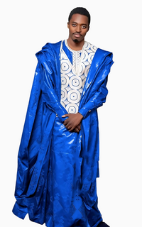 Boubou africain Couple Bleu