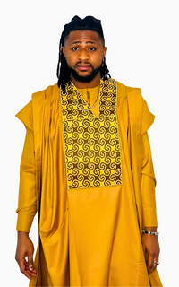 Boubou Africain Couple Ocre