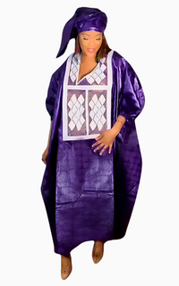 Boubou Africain Couple Violet