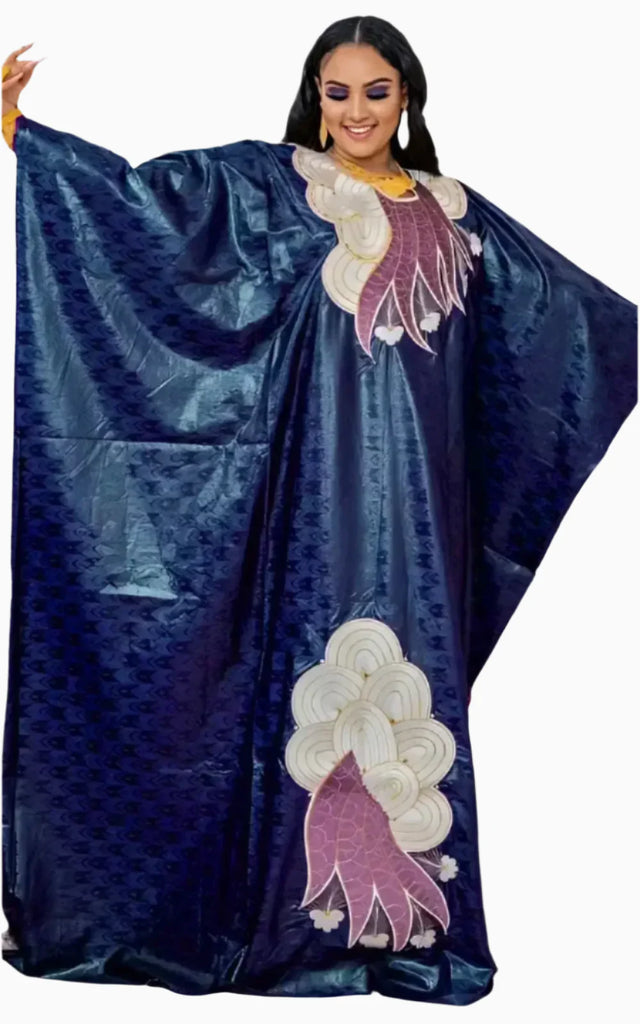 Boubou Bazin Brodé Femme – Afro Élégance