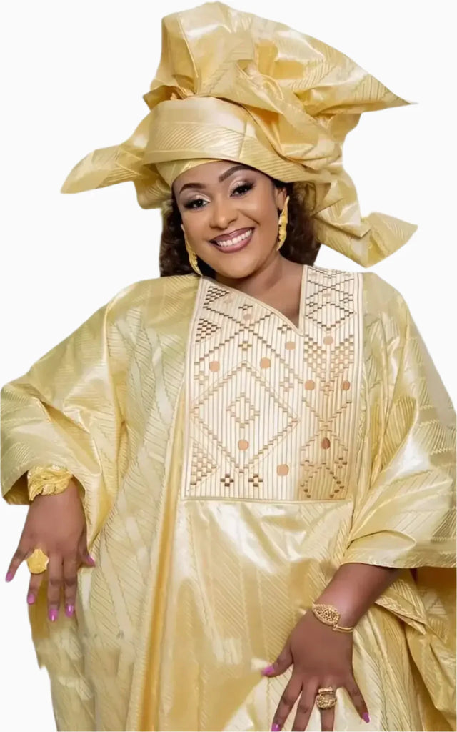 Boubou Bazin Mali Femme – Afro Élégance