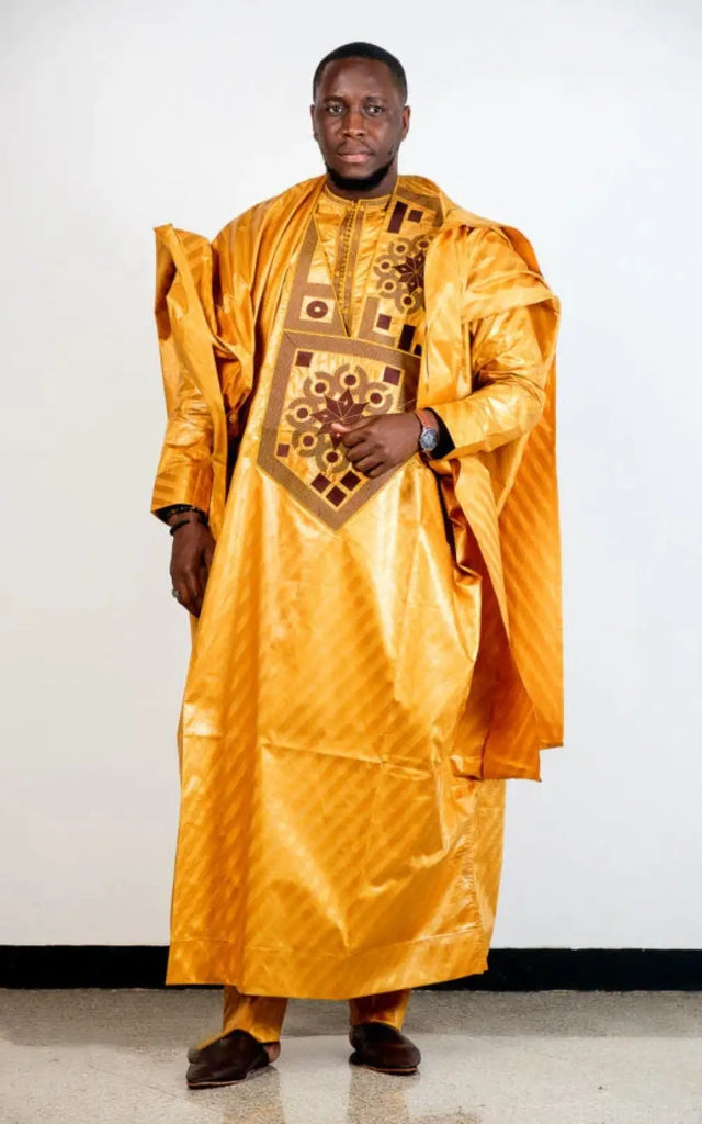 Boubou Bazin Riche Homme Afro Elegance