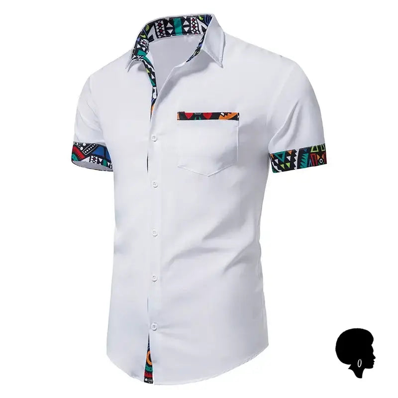 Chemise Africaine Homme Manche Courte Afro Elegance