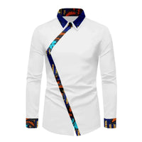 Chemise Africaine Homme Manche Longue Blanc