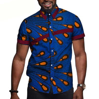 Chemise Manches Courtes Motif Africain