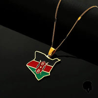 Collier Carte du Kenya