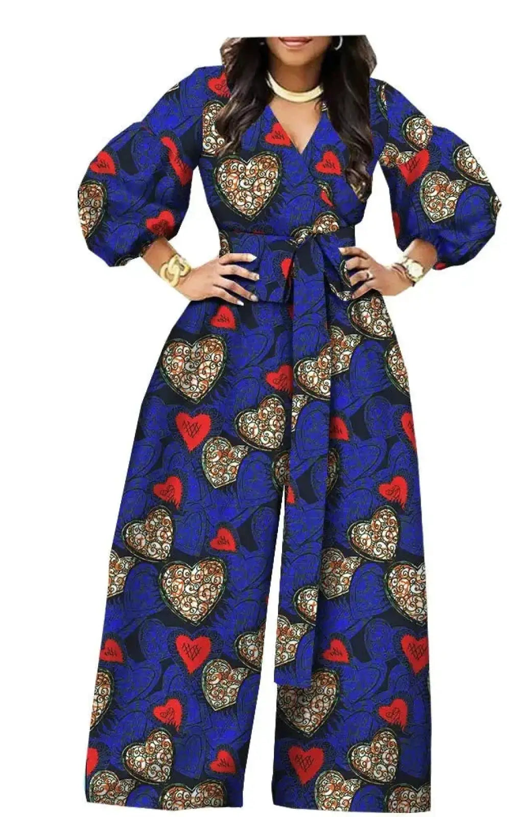 Combinaison En Pagne Wax – Afro Élégance