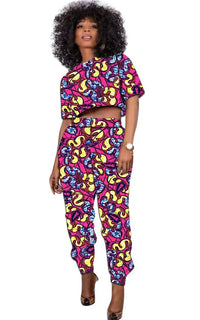 Ensemble Haut Court Femme Africaine