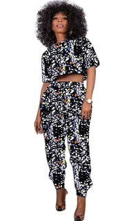 Ensemble Haut Court Femme Africaine