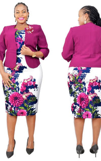 Ensemble Veste Et Robe Africaine Floral