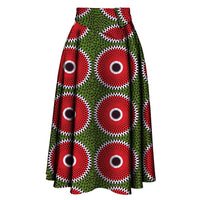 Jupe Africaine Motif Rouge et Vert