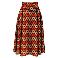 Jupe Africaine Rouge et Beige