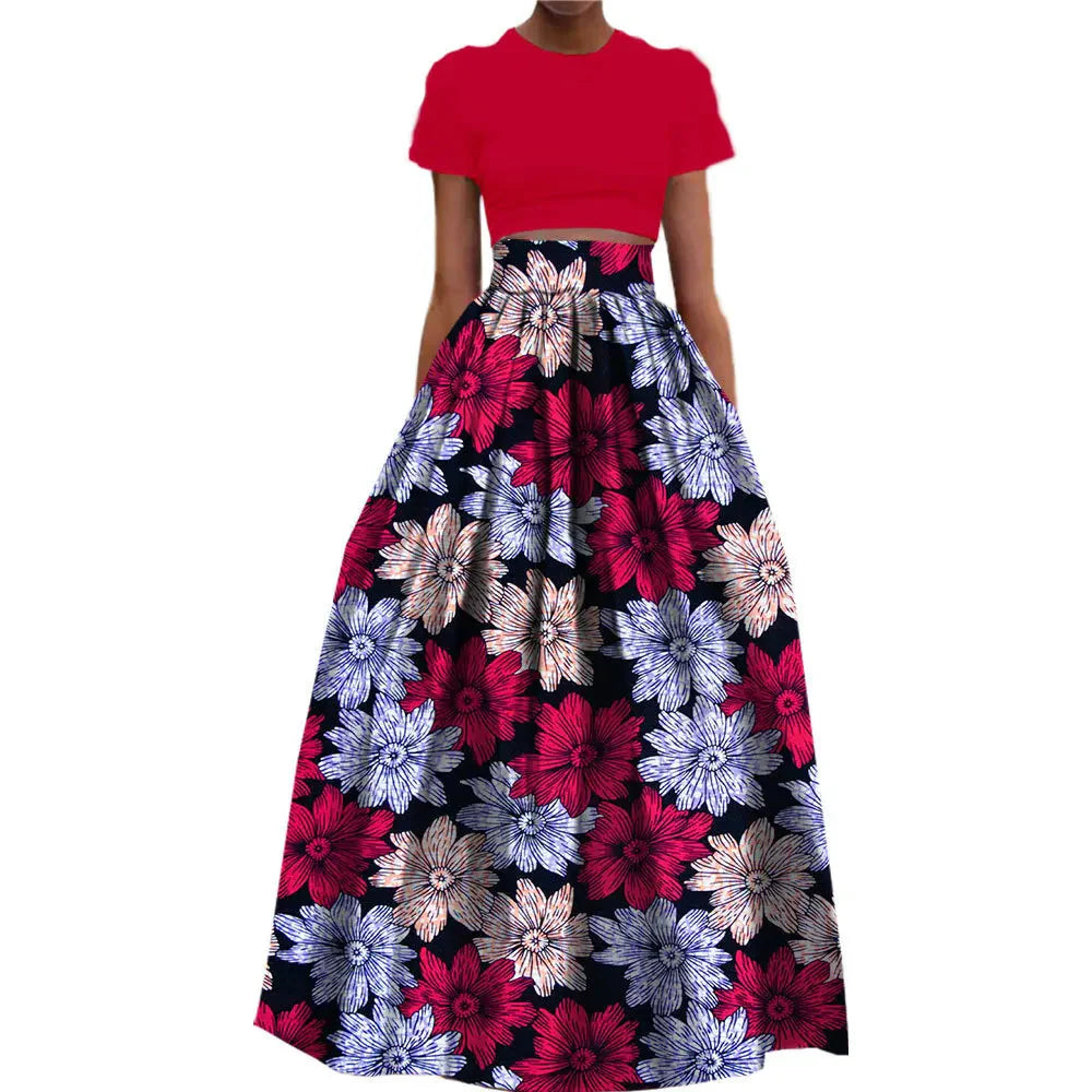 Jupe Longue Africaine Wax – Afro Élégance - Main Image