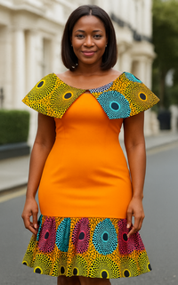 Robe Africaine à Col Volant