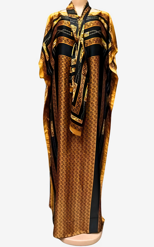 Robe Africaine Boubou en Satin – Afro Élégance1
