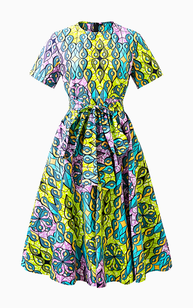 Robe Africaine Bleue - Taille Unique, Style Maxi, Neuf Sans étiquettes