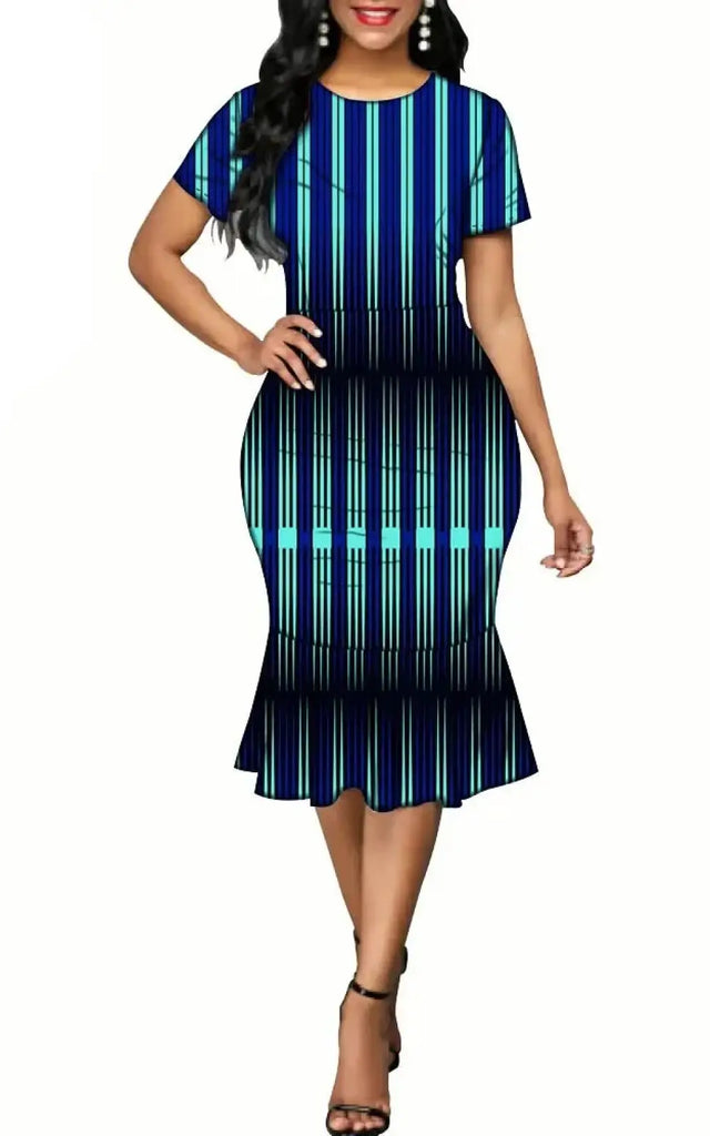 Robe Africaine Femme Ronde Afro Elegance