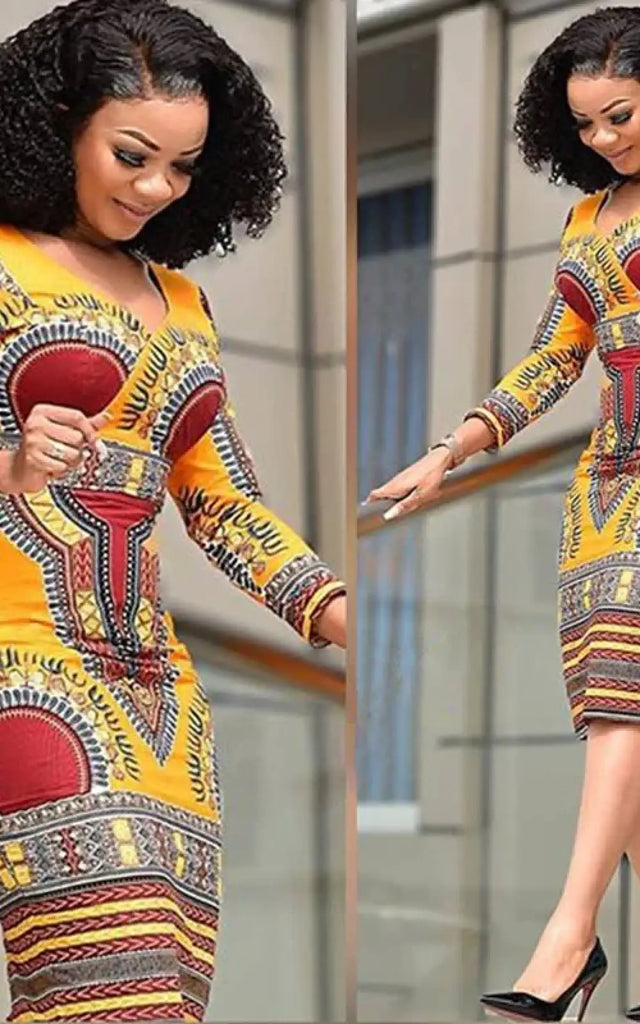 Robe moulante africaine sale