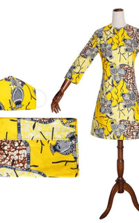Robe Courte Motif Africain