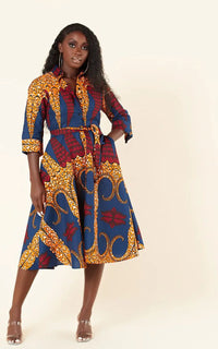 Robe de Soirée Imprimé Africain