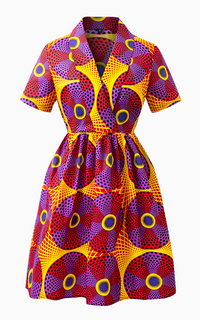 Robe Veste Africaine à Manches Courtes