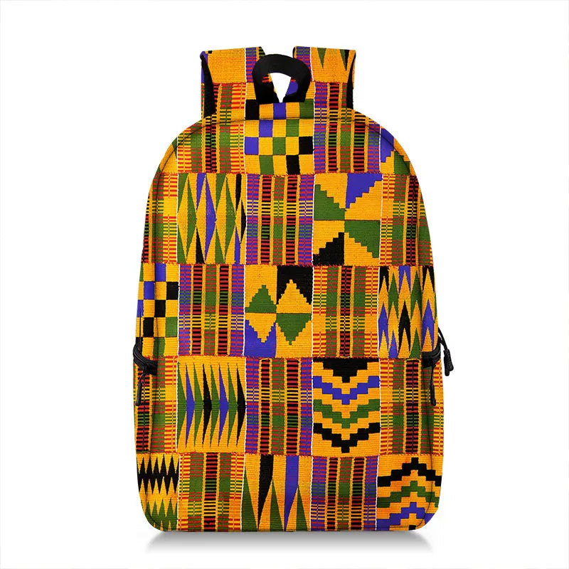 Sac a Dos Africain Motif Kente – Afro Élégance - Main Image