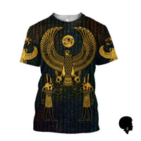 T Shirt Motif Egyptien Et Oeil Anubis