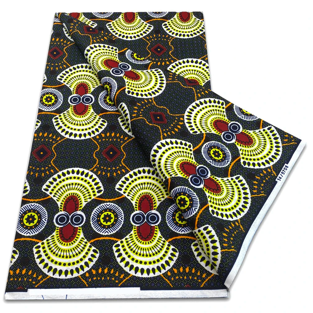 Tissu Imprimé Africain Ankara - 100% Coton - Vente Au Mètre (yard) - Motif Wax