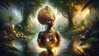 Oshun  Orisha de la rivière, déesse de l'amour et de la fertilité Yoruba