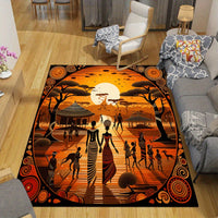 Tapis Motif Village Africain