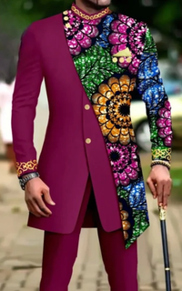 Ensemble Africain Homme Tissu Wax