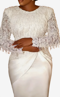﻿Robe Africaine Moulante Blanche