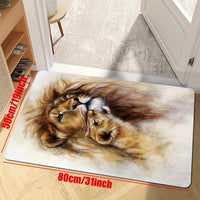 Tapis Africain Salon Motif Lion