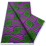 Tissus Wax Africain Violet et Vert