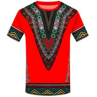 T Shirt Motif Africain Blanc