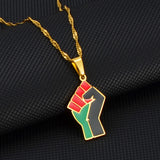 Pendentif Poing Africain Levé