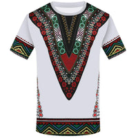 T Shirt Motif Africain Blanc