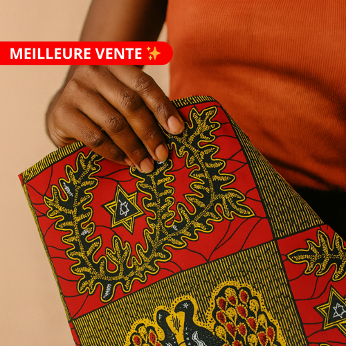 Pagne Wax Rouge et Jaune