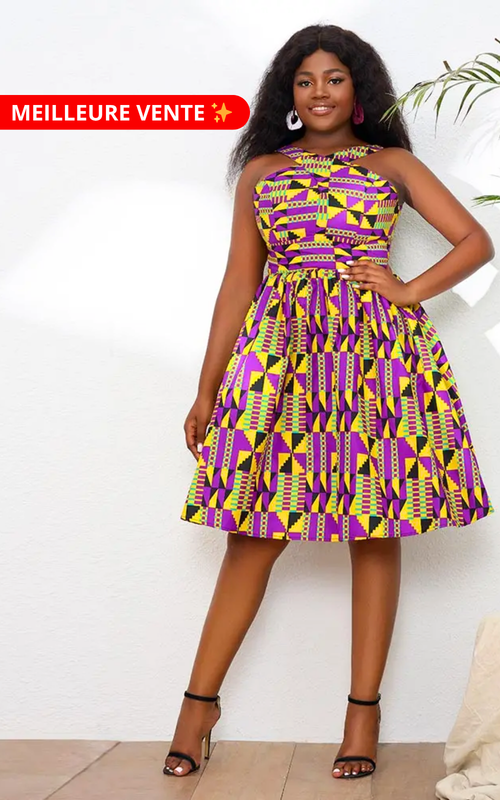 Robe africaine chic midi
