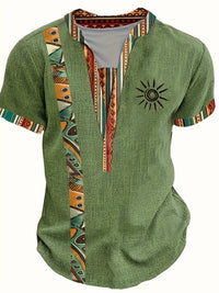 Chemise Henley Motif Africain