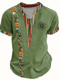 Chemise Henley Motif Africain