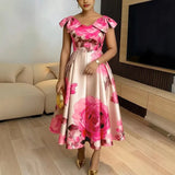 Robe Africaine Motif Fleur