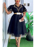 Robe Africaine Evasée Mousseline