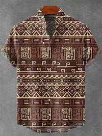 Chemise Homme Africain Décontracté Manche Courte