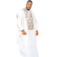 Ensemble Africain Homme Bazin Blanc