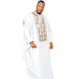Ensemble Africain Homme Bazin Blanc