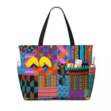 Sac Cabas Africain Bleu et Rose