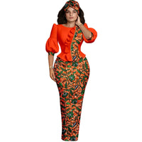 Ensemble Africain Manches Lanternes