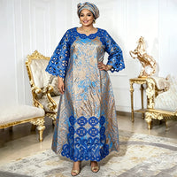 Robe Africaine Guipure Manche Longue