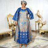 Robe Africaine Guipure Manche Longue